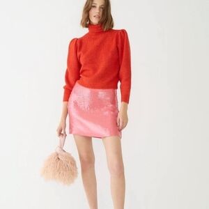 NEW J.CREW COLLECTION PINK SEQUIN MINI SKIRT Size 14